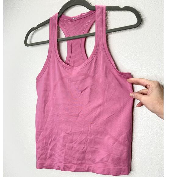 lululemon athletica Tops - Lululemon Light Pink Round Neck Long Line Racerback Tank Top 6